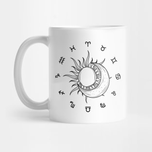 Zodiac Symbols Round Mug